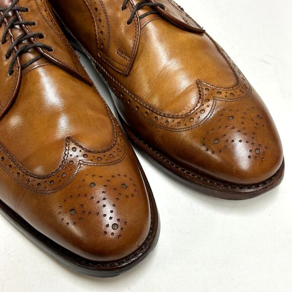 EXCELLENT Allen Edmonds x Ralph Lauren Brown Calf Longwing UNWORN HEELS USA 11.5 main image 3